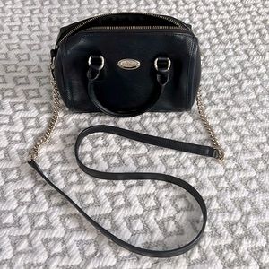Authentic black leather coach purse.  Like new.  Small size.